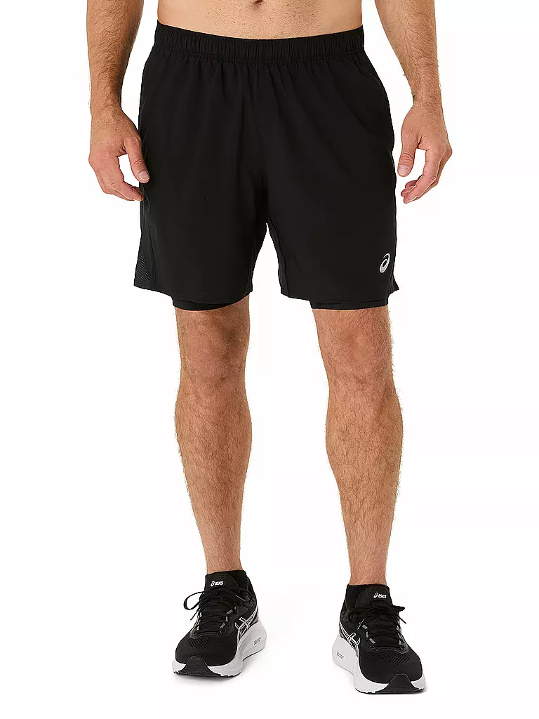 ASICS | Herren Laufshort Core 2in1 7in | schwarz