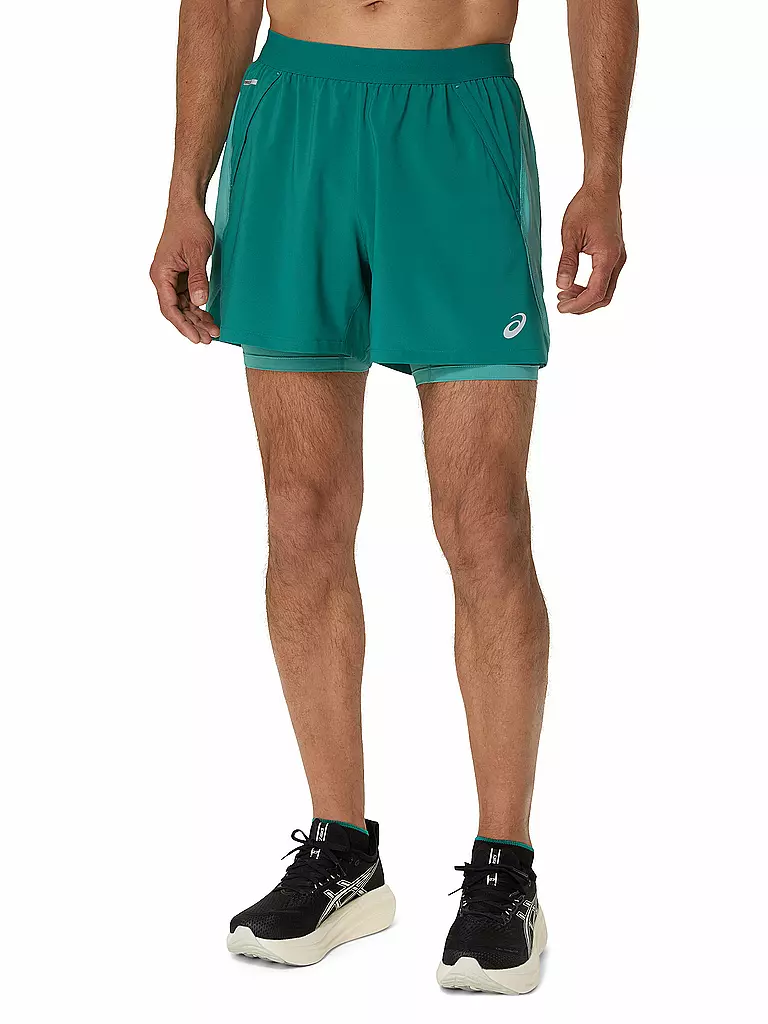 ASICS | Herren Laufshort Road 2in1 5in | petrol