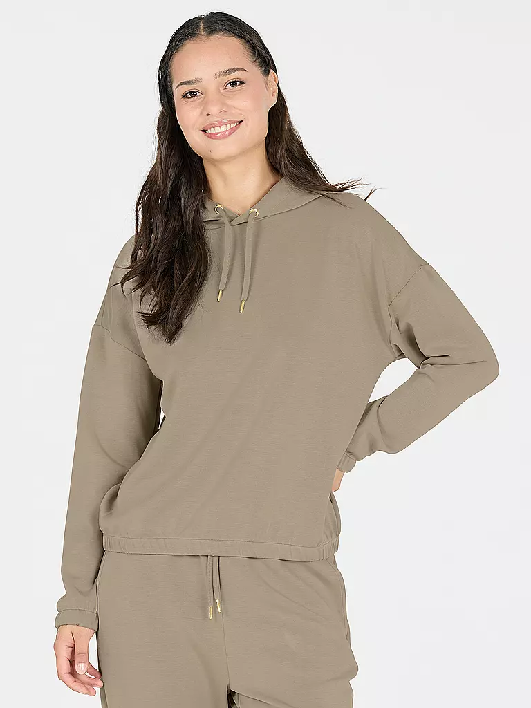 ATHLECIA | Damen Fitnesshoodie Namier | camel