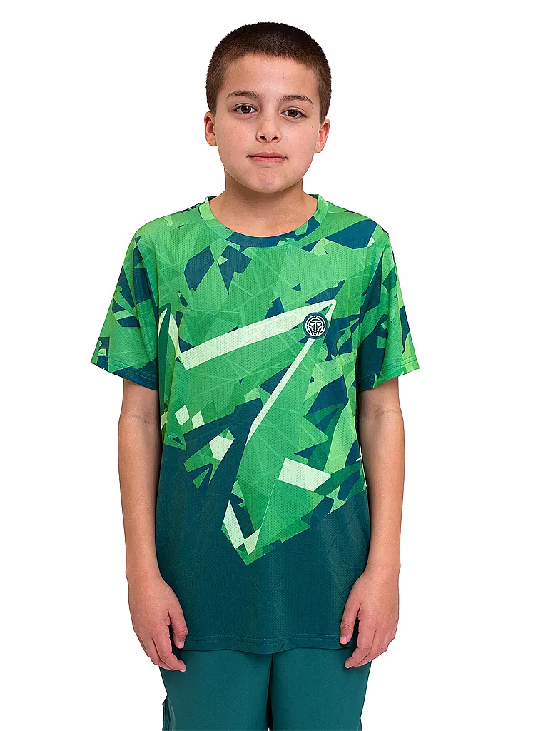 BIDI BADU | Jungen Tennisshirt Spike | dunkelgrün