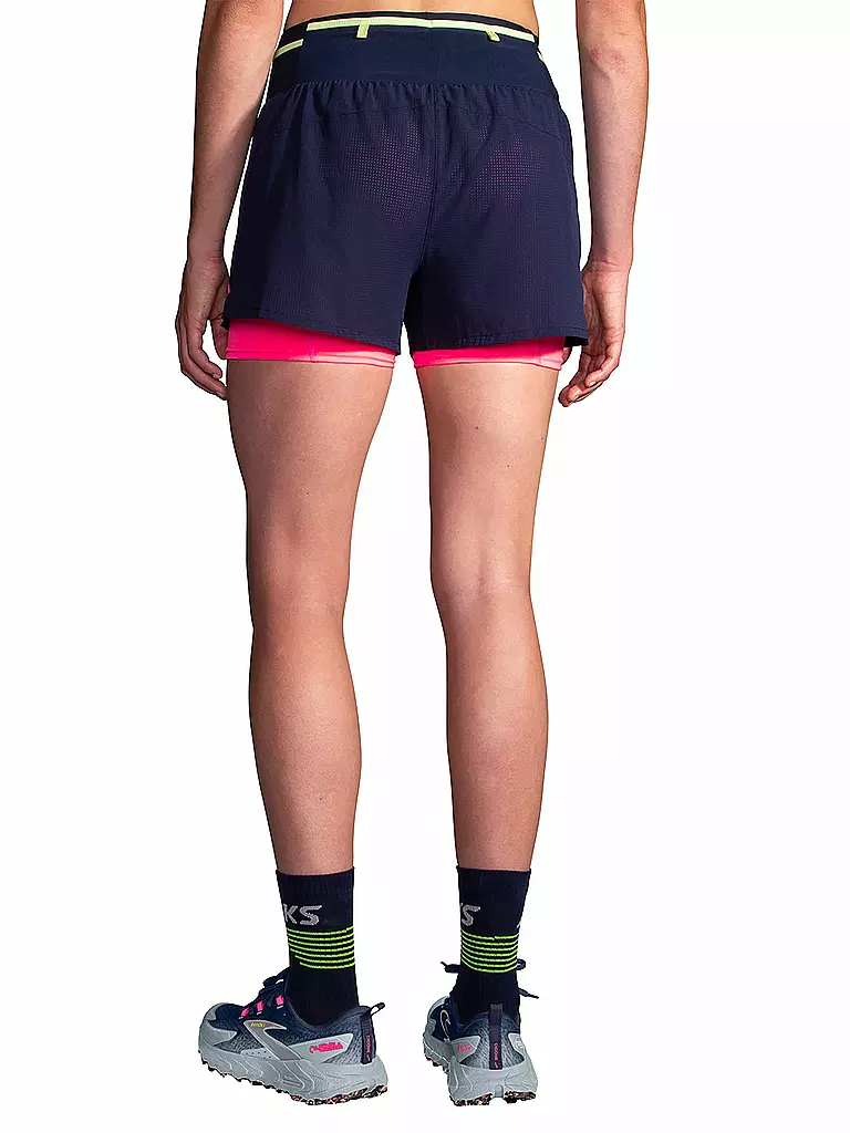 BROOKS | Damen Laufshort High Point 2in1 | dunkelblau