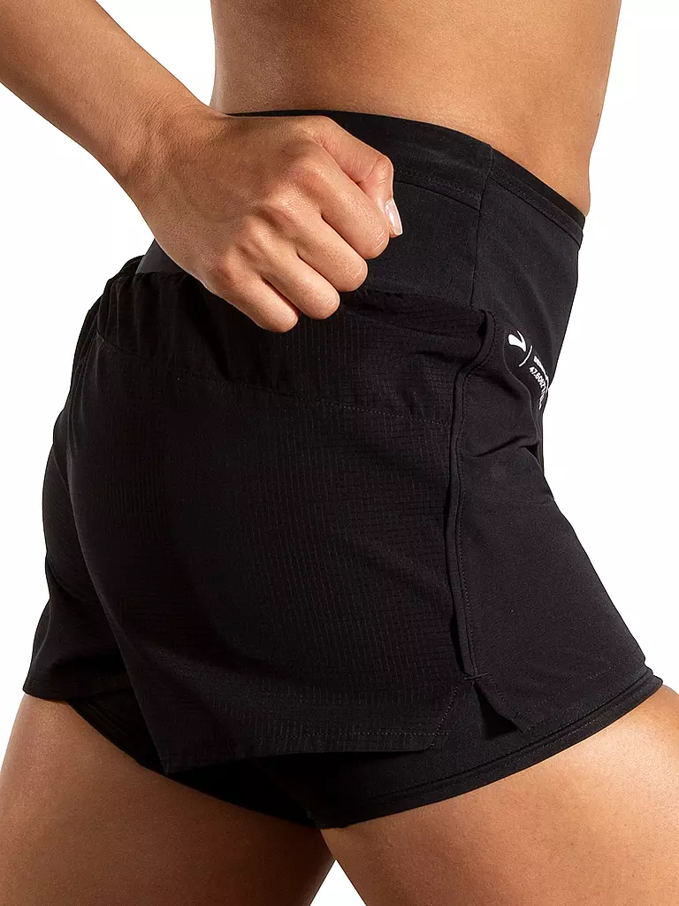 BROOKS | Damen Laufshort Hight Point 2in1 2.0 | schwarz