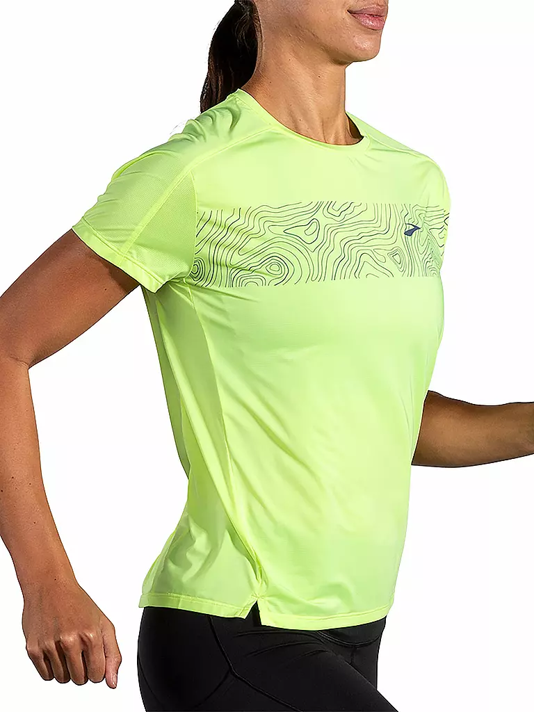 BROOKS | Damen Trail Laufshirt Print Free | grün