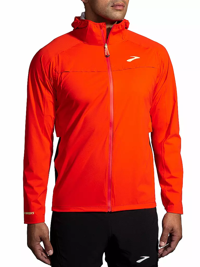 BROOKS | Herren Laufjacke High Point Waterproof | rot