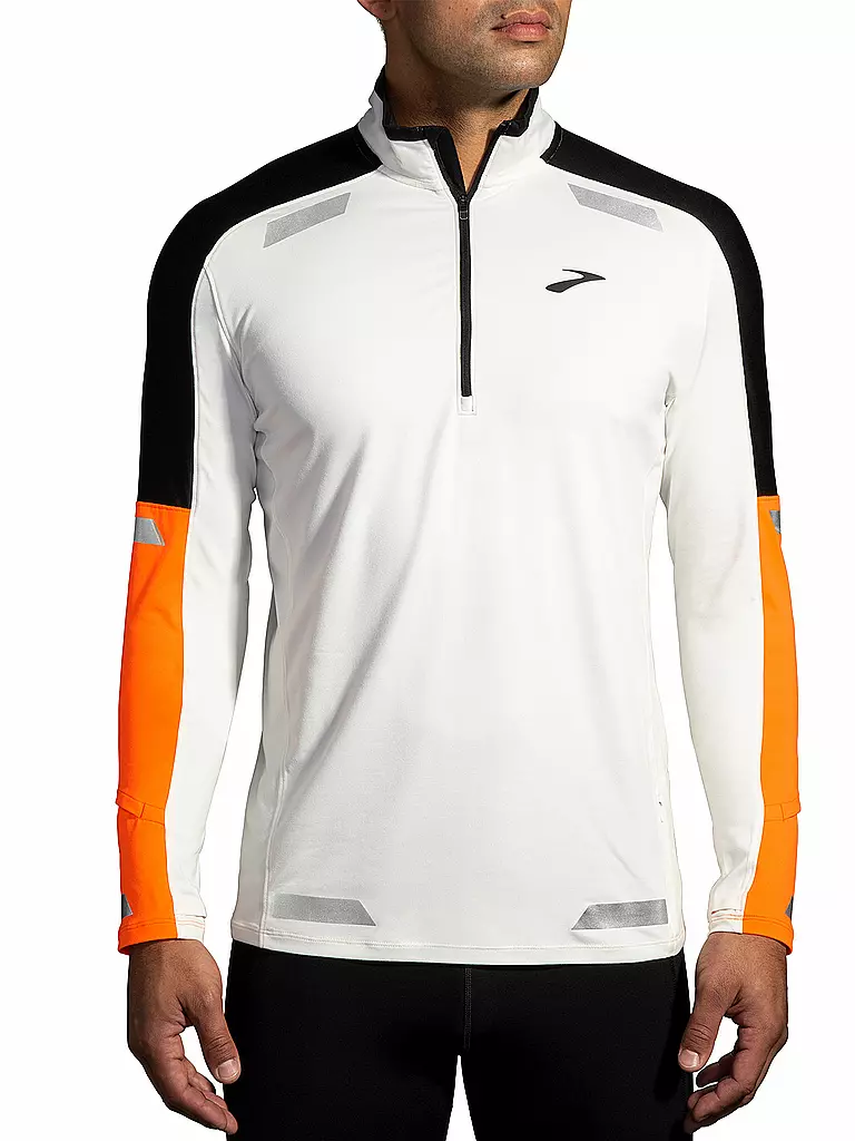 BROOKS | Herren Laufshirt Visible 17" Zip | orange