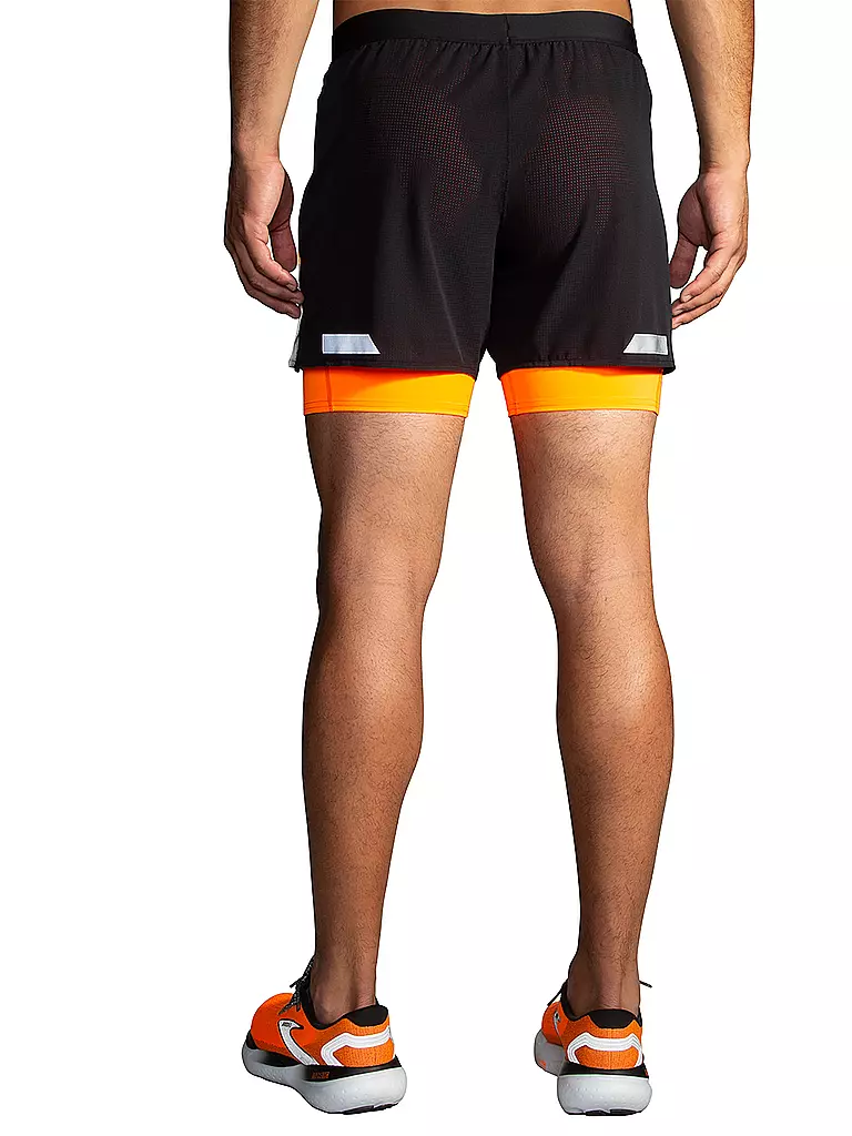 BROOKS | Herren Laufshort Run Visible 5" 2in1 2.0 | schwarz