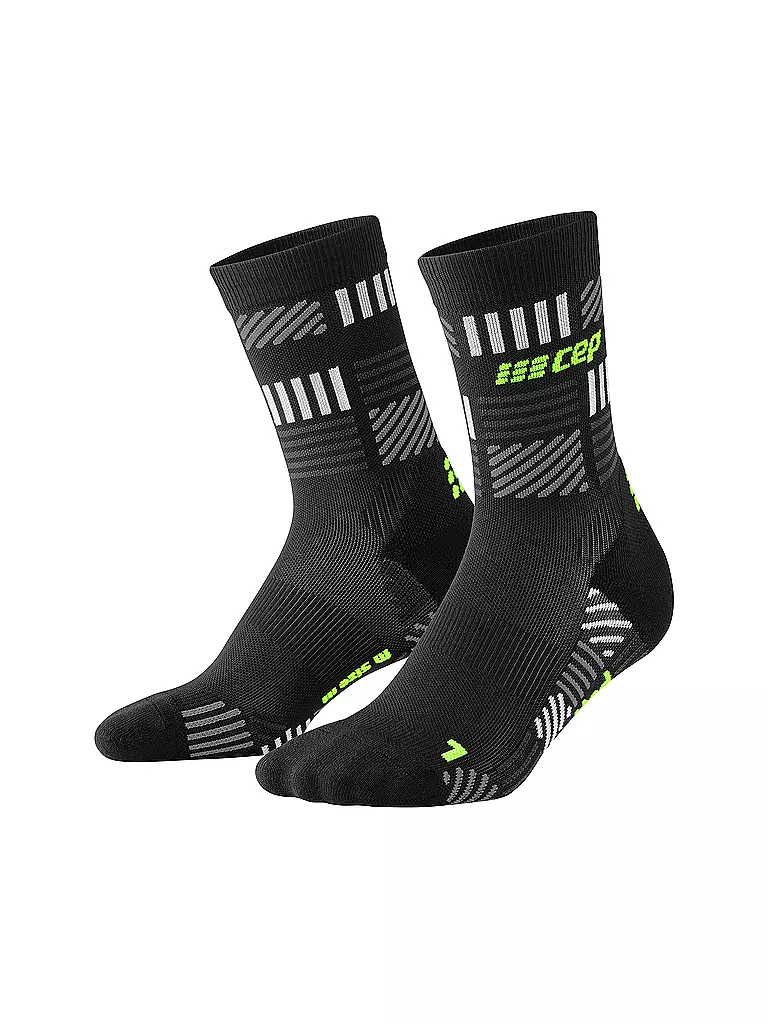 CEP | Herren Laufsocken The Run Limited Mid Cut | schwarz