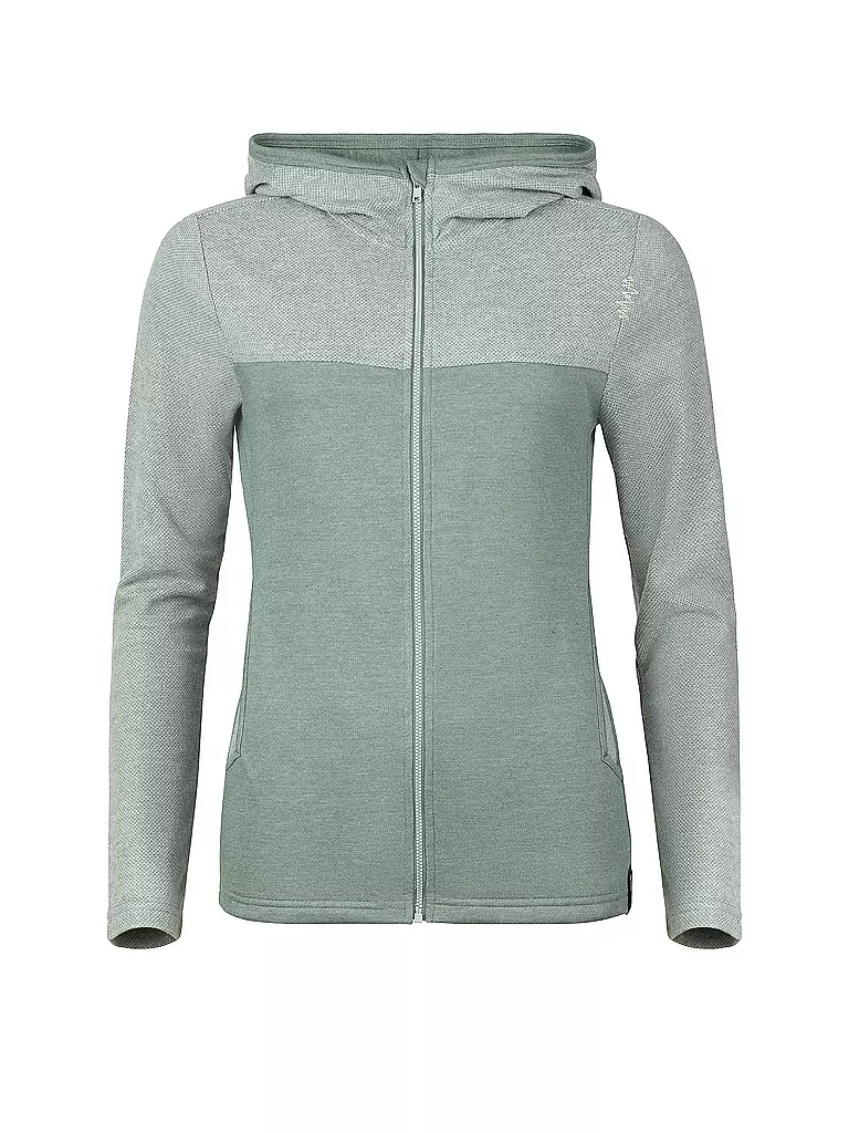 CHILLAZ | Damen Fleecejacke Street Hoodie | dunkelgrün