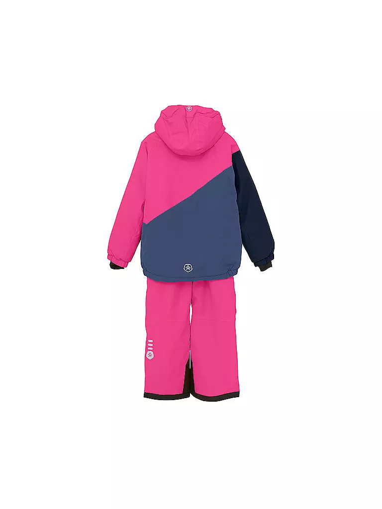 COLOR KIDS | Mädchen Skianzug Set Colorblock | pink