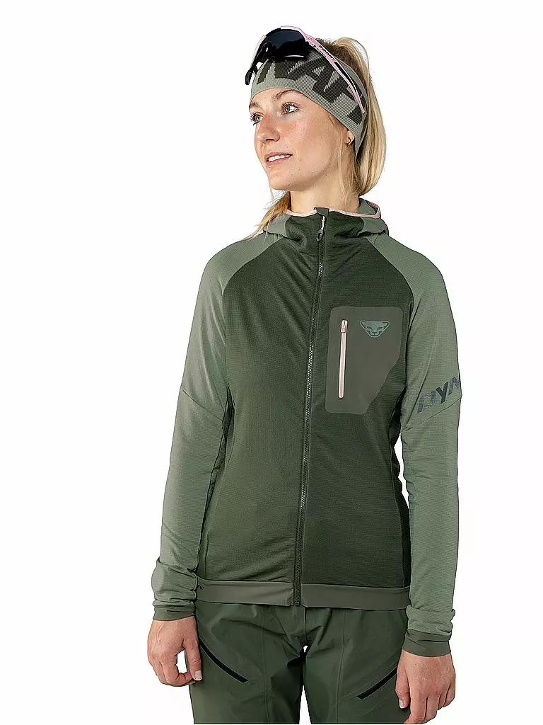 DYNAFIT | Damen Touren Fleecejacke Radical Polartec® Hoodie | olive