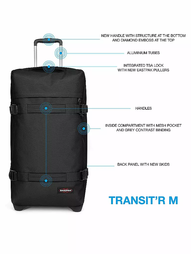 EASTPAK | Reisetrolley Transit'R M 71-80L | lila