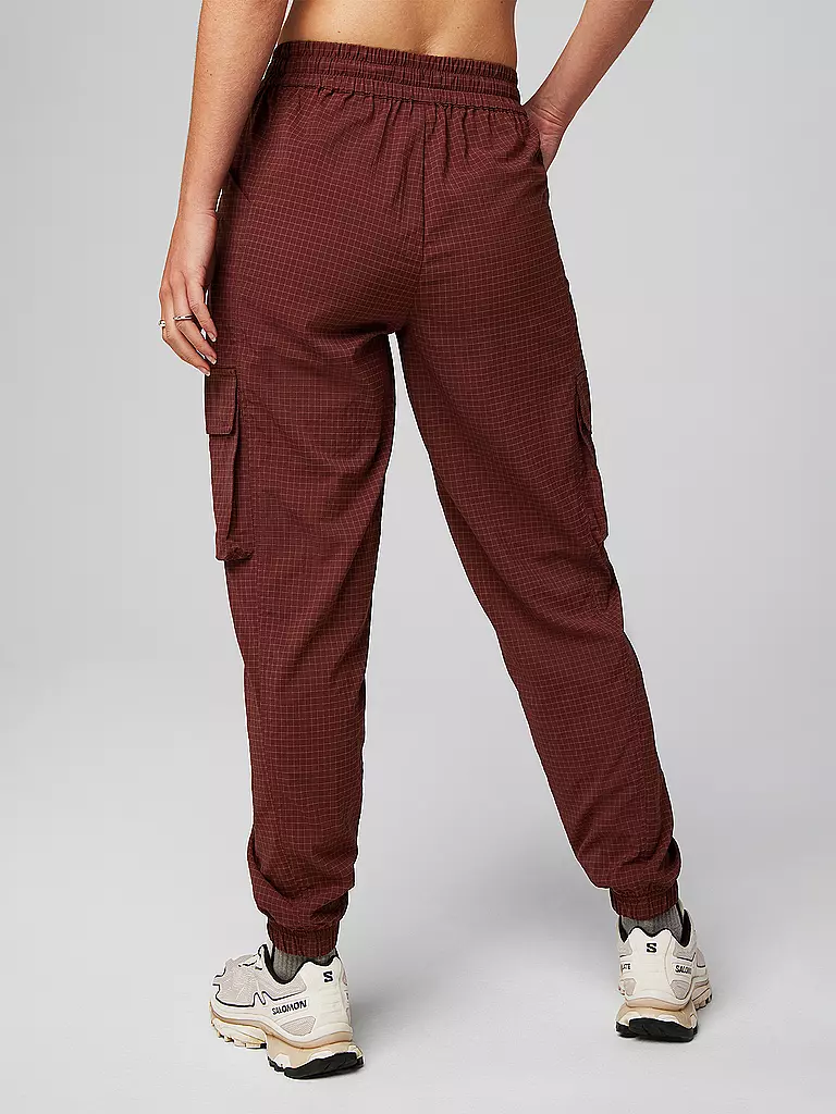 FABLETICS | Damen Jogginghose Ripstop Cargo | dunkelrot