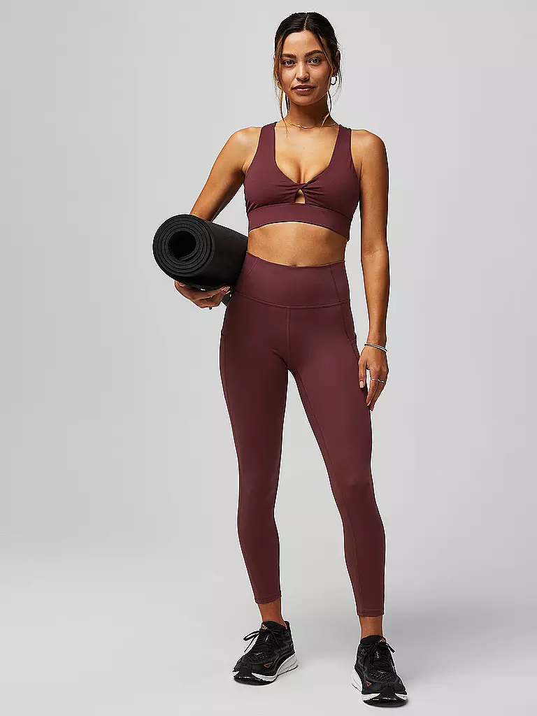 FABLETICS | Damen Sport-BH Oasis Twist Medium Support | dunkelrot