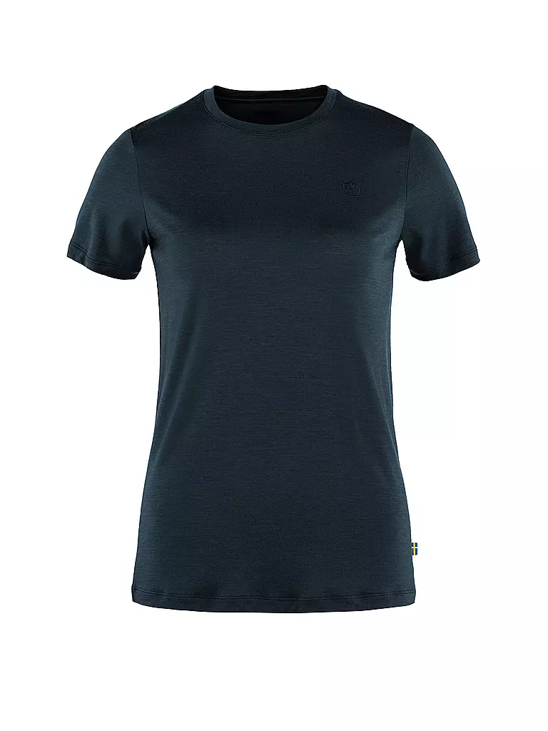 FJÄLLRÄVEN |  Damen T-Shirt Abisko Wool | dunkelblau