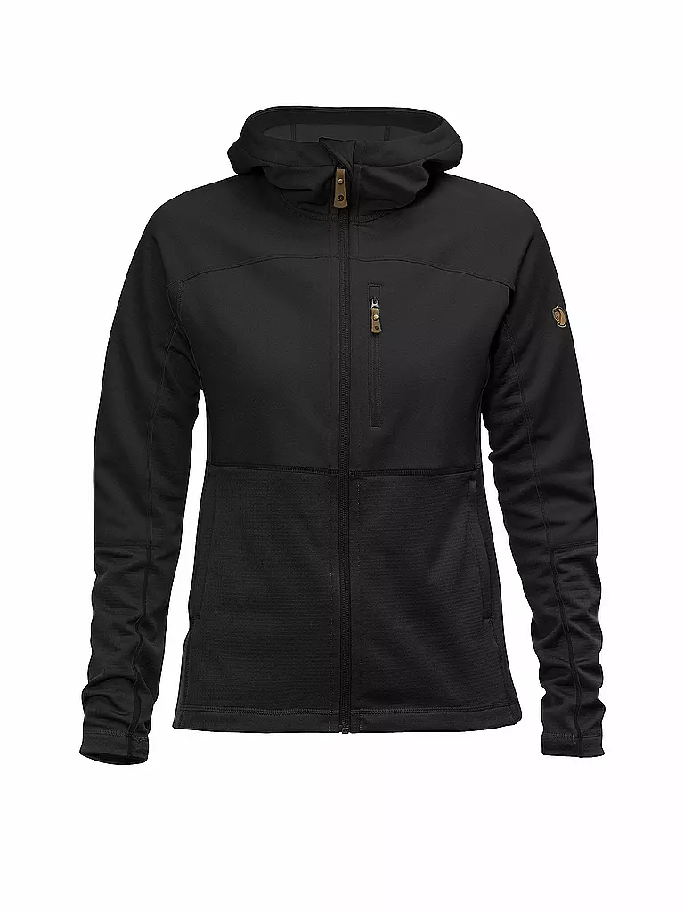 FJÄLLRÄVEN | Damen Fleecejacke Abisko Trail Hoodie | schwarz