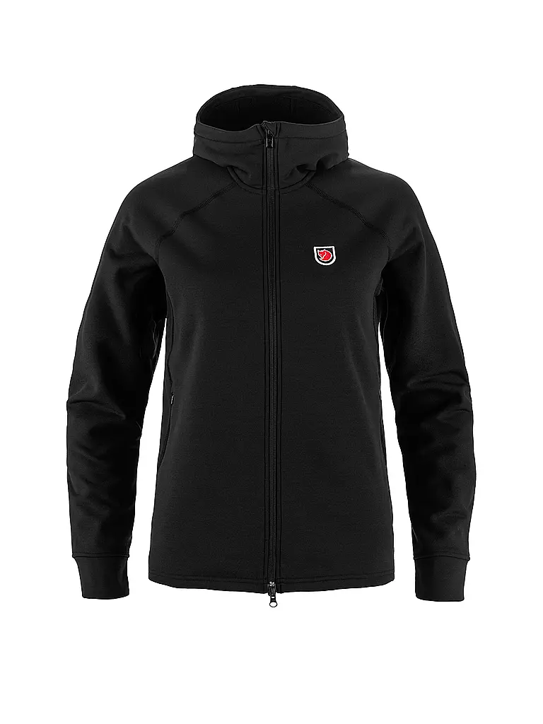 FJÄLLRÄVEN | Damen Fleecejacke Expedition Fleece Hoodie | schwarz