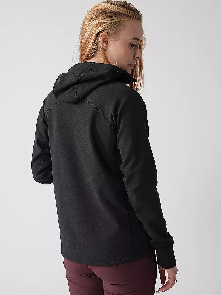 FJÄLLRÄVEN | Damen Fleecejacke Expedition Fleece Hoodie | schwarz