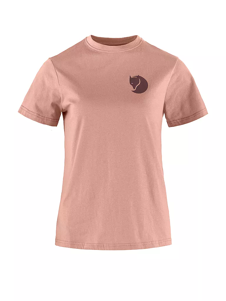 FJÄLLRÄVEN | Damen Funktionsshirt Fox Boxy Logo | rosa