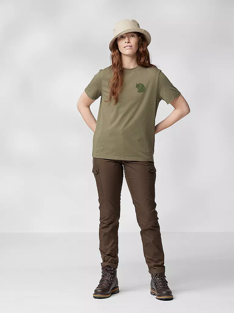 FJÄLLRÄVEN | Damen Funktionsshirt Fox Boxy Logo | kupfer