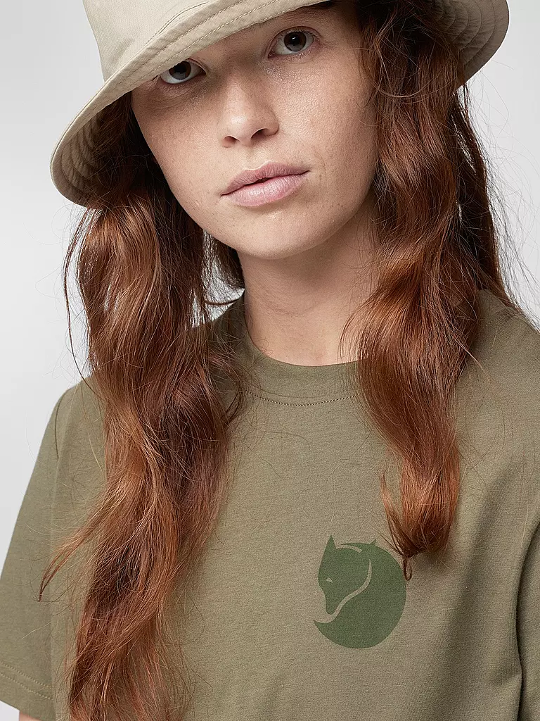 FJÄLLRÄVEN | Damen Funktionsshirt Fox Boxy Logo | kupfer