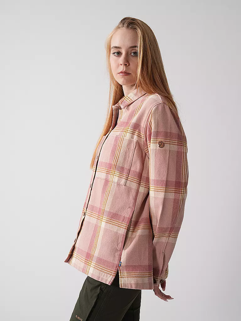 FJÄLLRÄVEN | Damen Outdoor Bluse Singi Flannel Overshirt | rosa