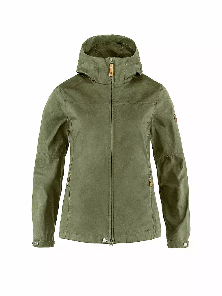 FJÄLLRÄVEN | Damen Wanderjacke Stina G-1000 Hoodie | olive