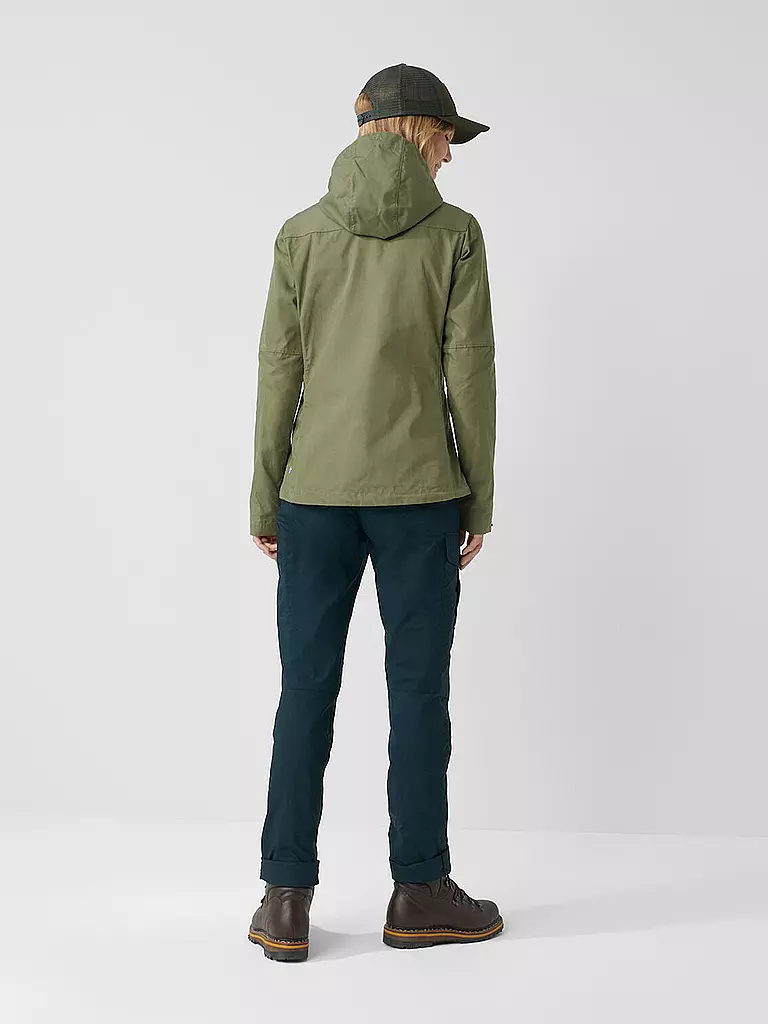 FJÄLLRÄVEN | Damen Wanderjacke Stina G-1000 Hoodie | olive