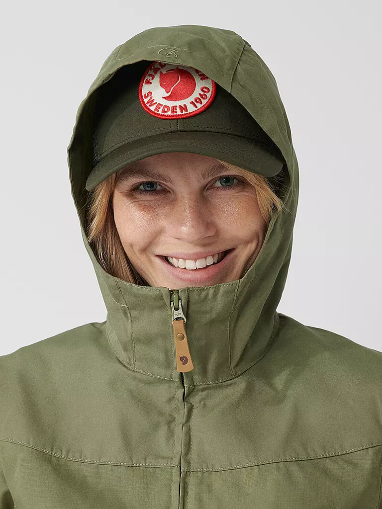 FJÄLLRÄVEN | Damen Wanderjacke Stina G-1000 Hoodie | olive