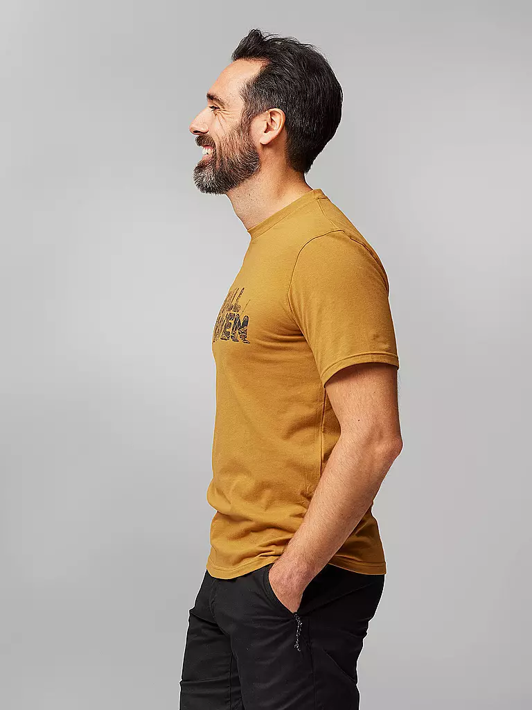 FJÄLLRÄVEN | Herren Funktionsshirt Lush Logo | senf