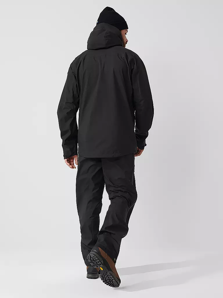 FJÄLLRÄVEN | Herren Wanderjacke Keb Eco Shell 3L Hoodie | schwarz