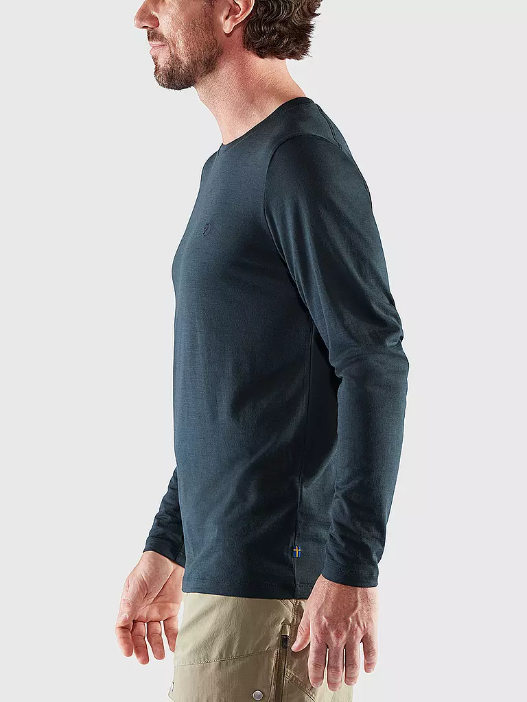 FJÄLLRÄVEN | Herren Wandershirt Abisko Wool | blau