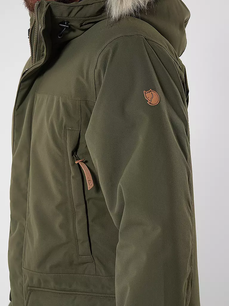 FJÄLLRÄVEN | Herren Winterparka Nuuk Lite Hoodie | dunkelblau