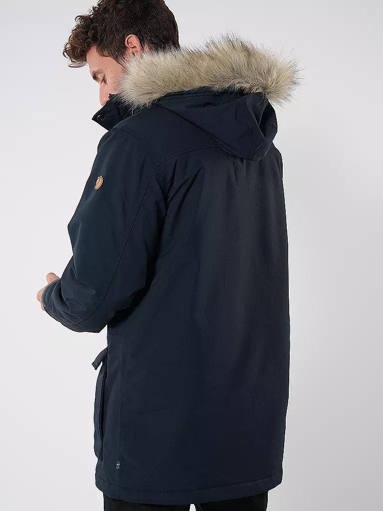 FJÄLLRÄVEN | Herren Winterparka Nuuk Lite Hoodie | dunkelblau