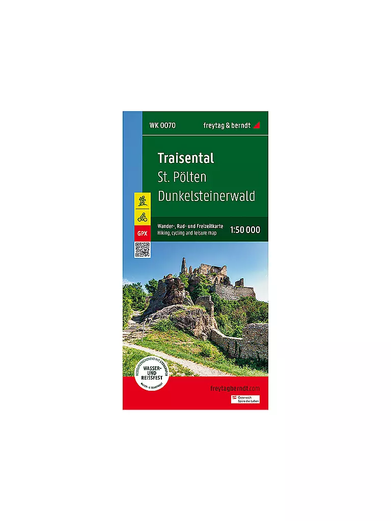 FREYTAG & BERNDT | Wanderkarte Traisental, Wander-, Rad- und Freizeitkarte Maßstab 1:50.000 | keine Farbe