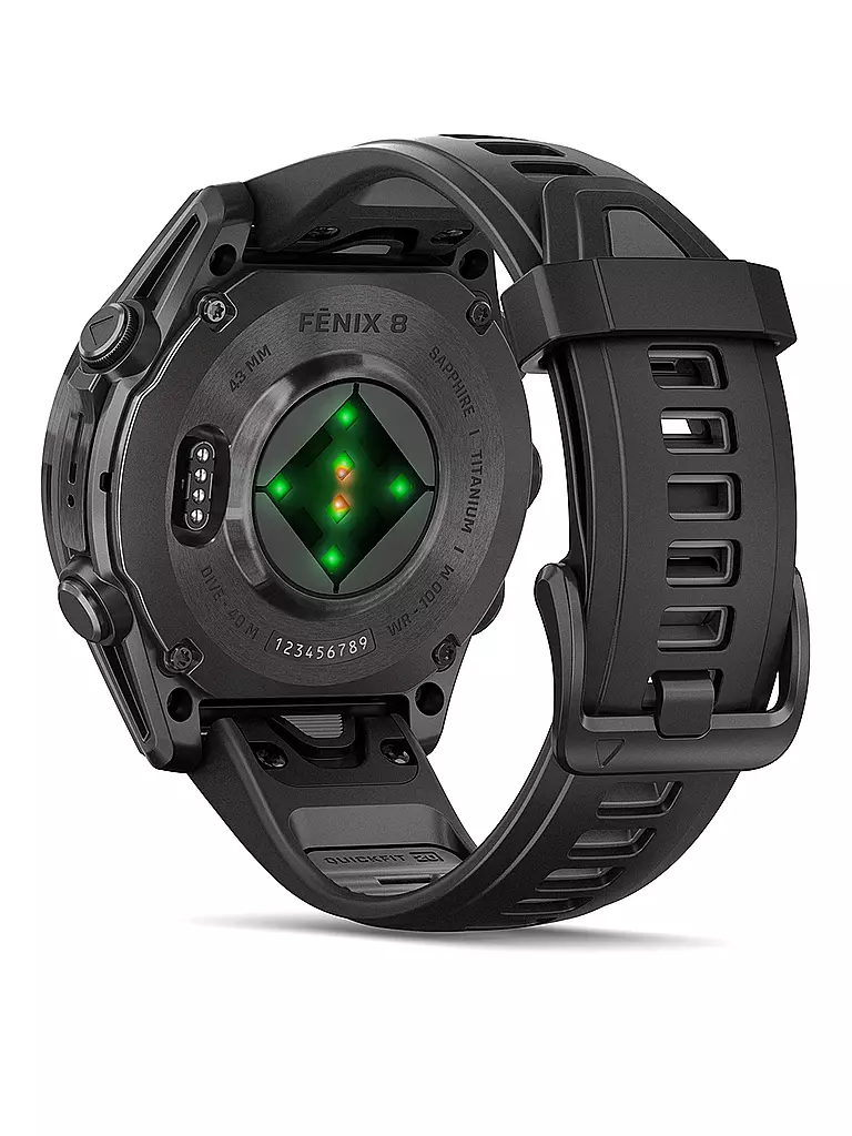 GARMIN |  GPS-Multisport-Smartwatch Fenix 8 Amoled Sapphire  43mm | schwarz