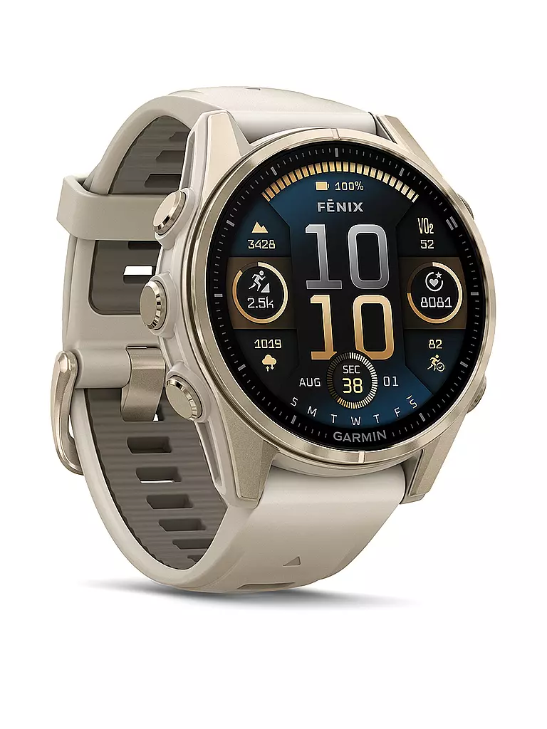 GARMIN |  GPS-Multisport-Smartwatch Fenix 8 Amoled Sapphire  43mm | beige