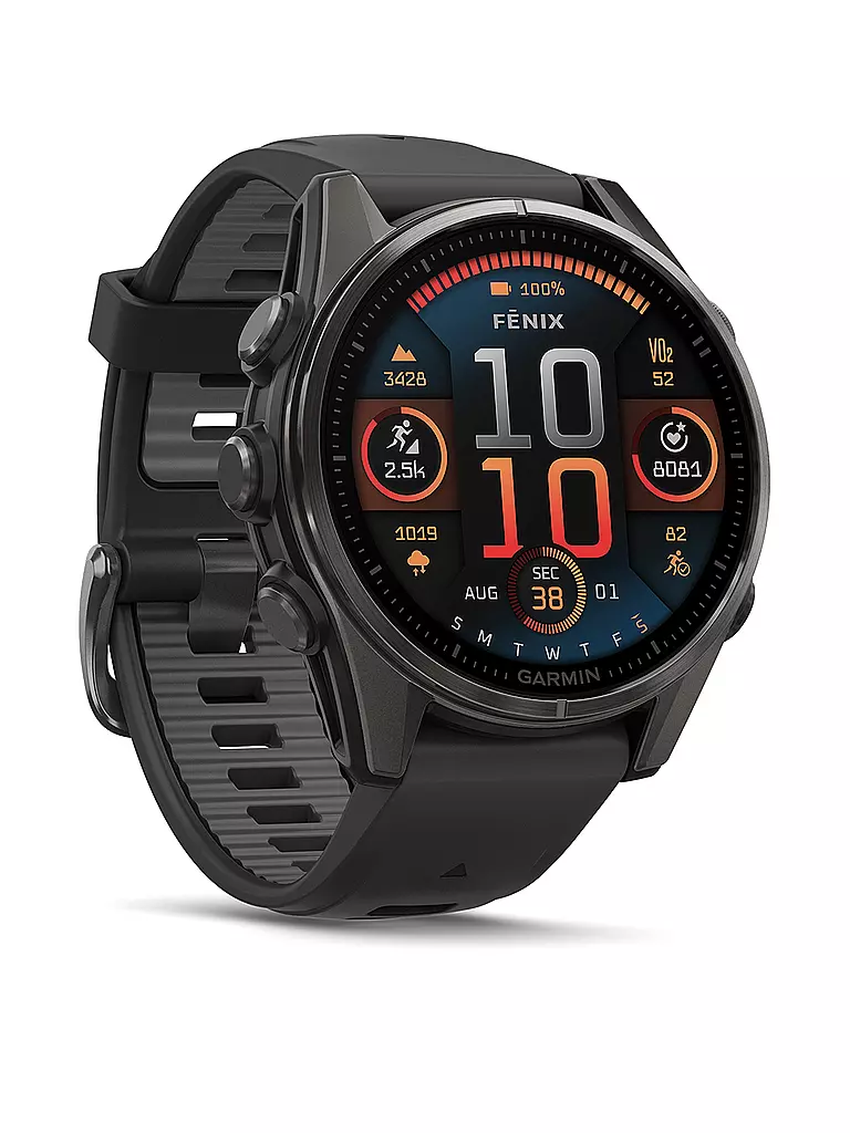 GARMIN |  GPS-Multisport-Smartwatch Fenix 8 Amoled Sapphire  43mm | schwarz