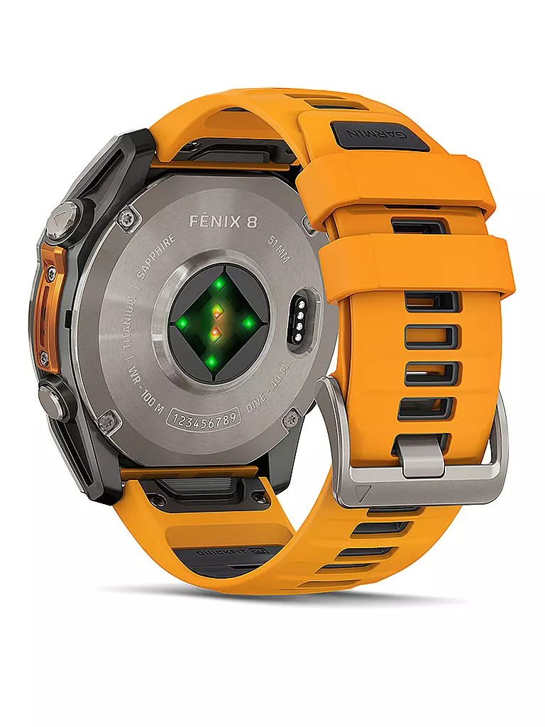 GARMIN |  GPS-Multisport-Smartwatch Fenix 8 Amoled Sapphire  51mm | orange