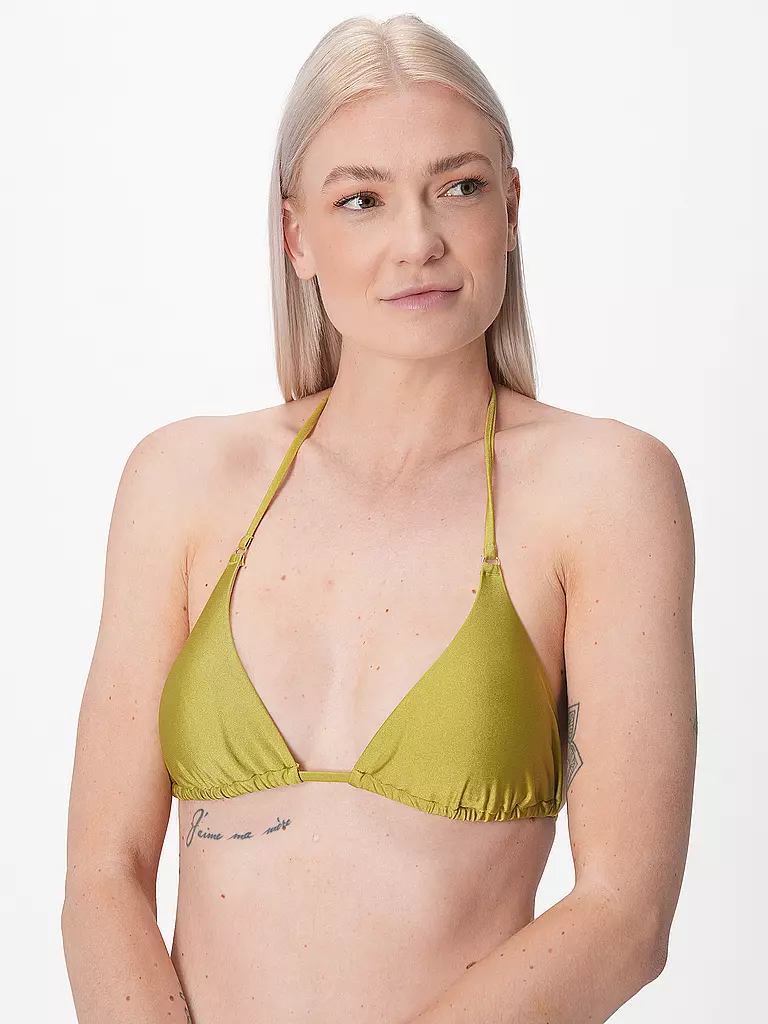 HOT STUFF |  Damen Bikinioberteil Triangel Solid  | grün