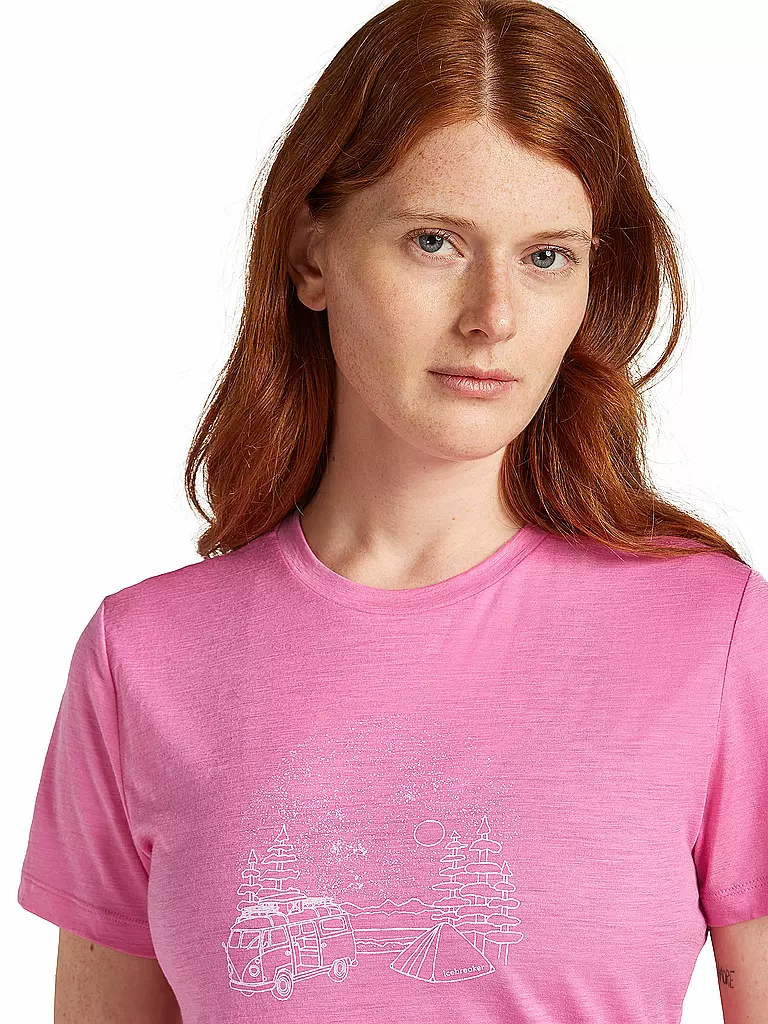 ICEBREAKER | Damen Funktionsshirt Van Camp 150 Tech | rosa