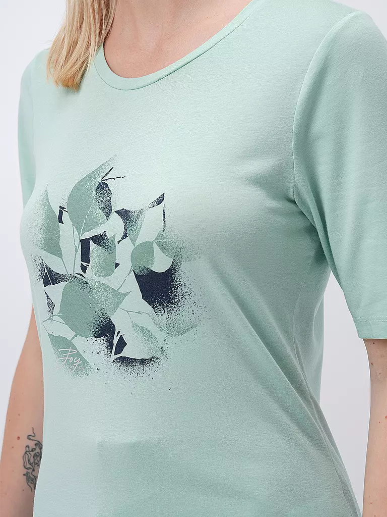 JOY | Damen T-Shirt Melanie Flower Print | weiss