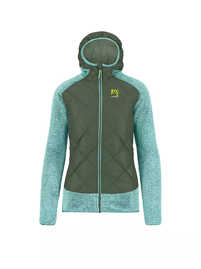 KARPOS | Damen Iso Hybridjacke Marmarole Hoodie | hellblau