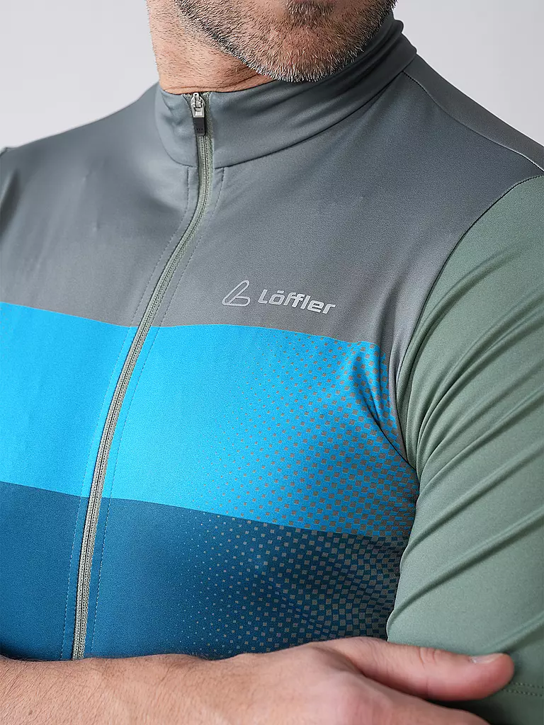 LÖFFLER | Herren Radtrikot Grady Mid FZ | blau