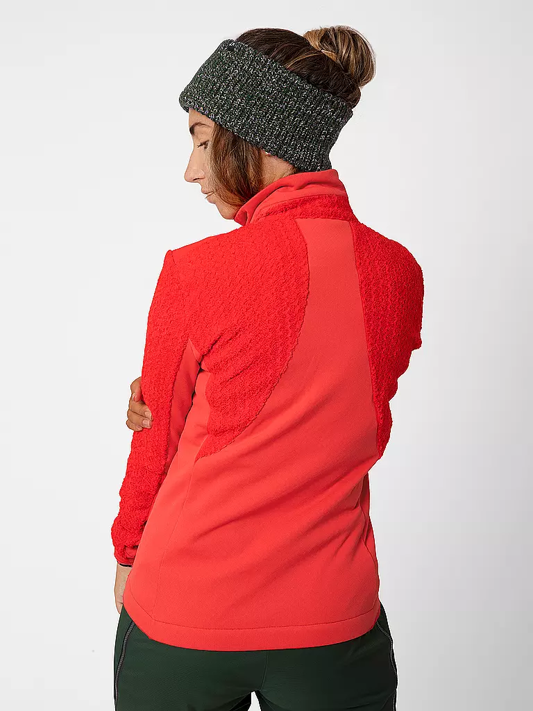 LAMUNT | Damen Funktions Zipshirt Jenny Warm Fleece | rot