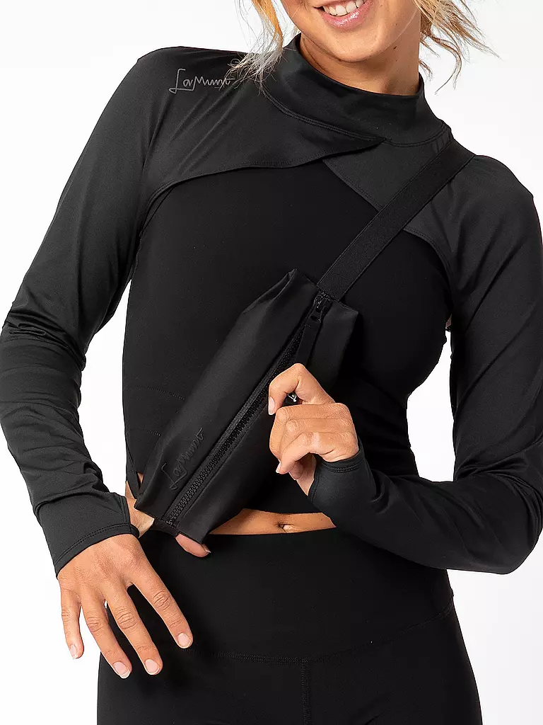 LAMUNT | Damen Funktionsshirt Ivana Hug Sleeve | schwarz