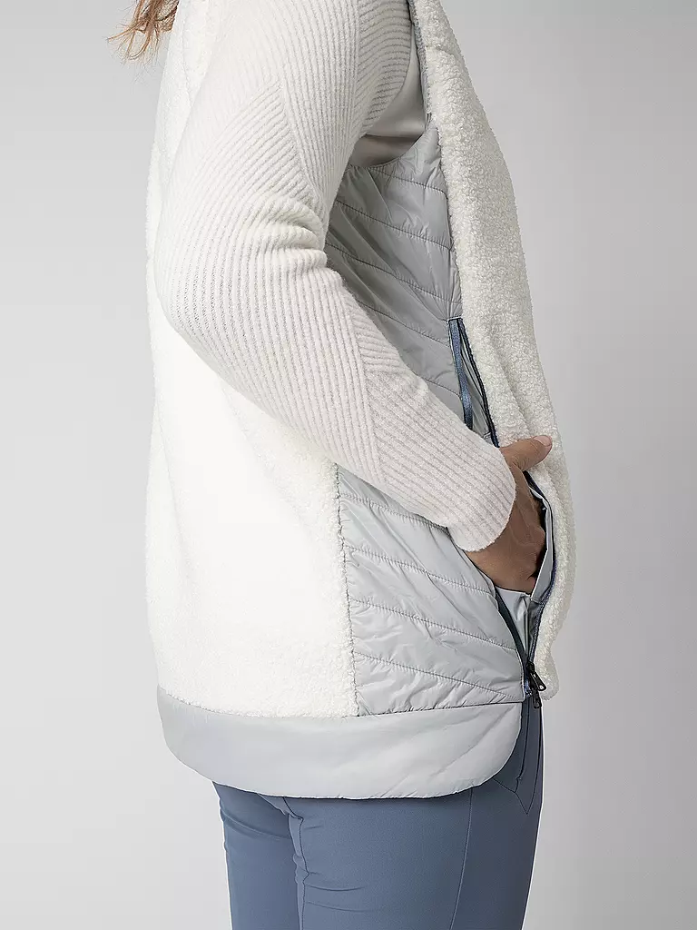 LAMUNT | Damen Hybridweste Sophia Cozy Hoodie | weiss