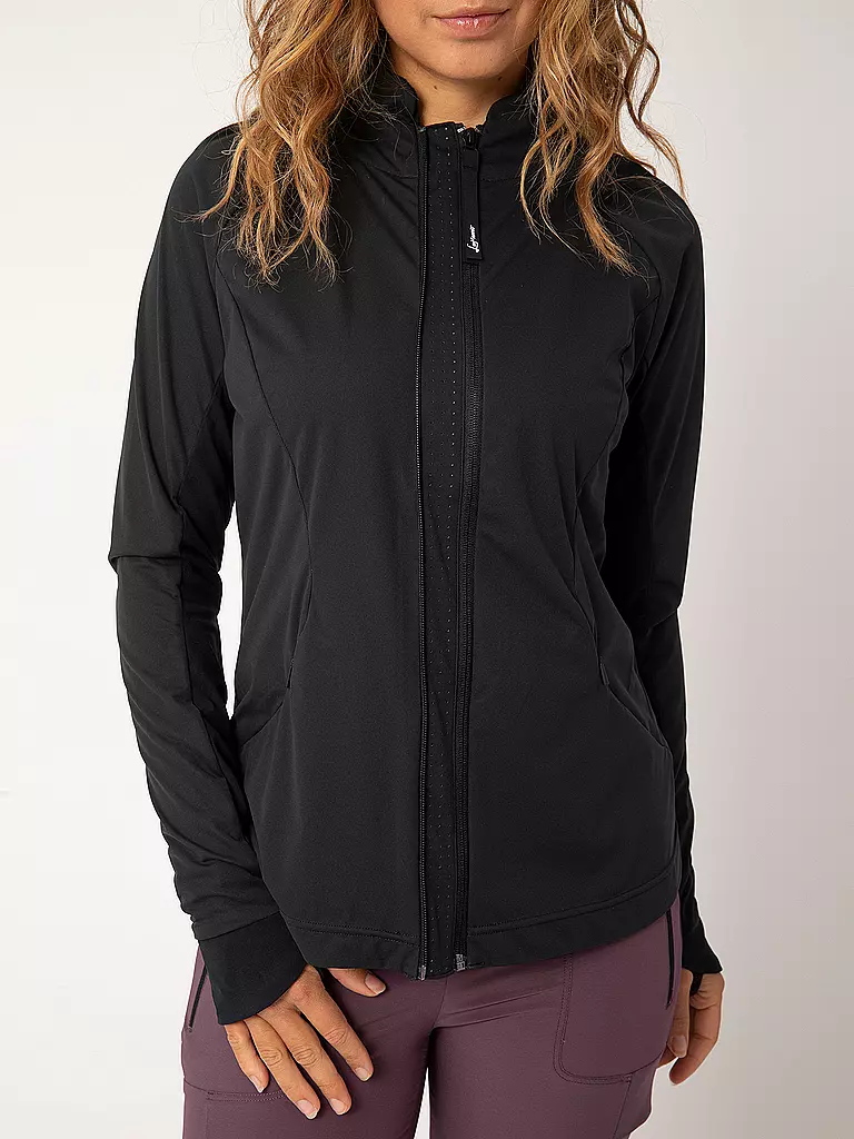 LAMUNT | Damen Windjacke Eliana Hybrid Hoodie | schwarz