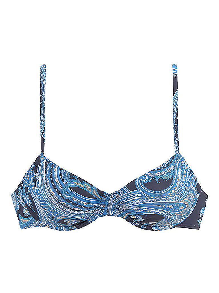 LASCANA Damen Bikinioberteil Bügel BH Paisley Blau