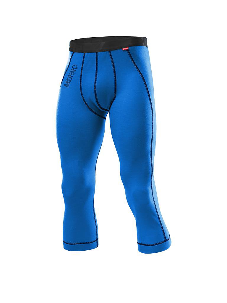 LÖFFLER Herren 3/4 Unterhose TRANSTEX® Merino blau 52