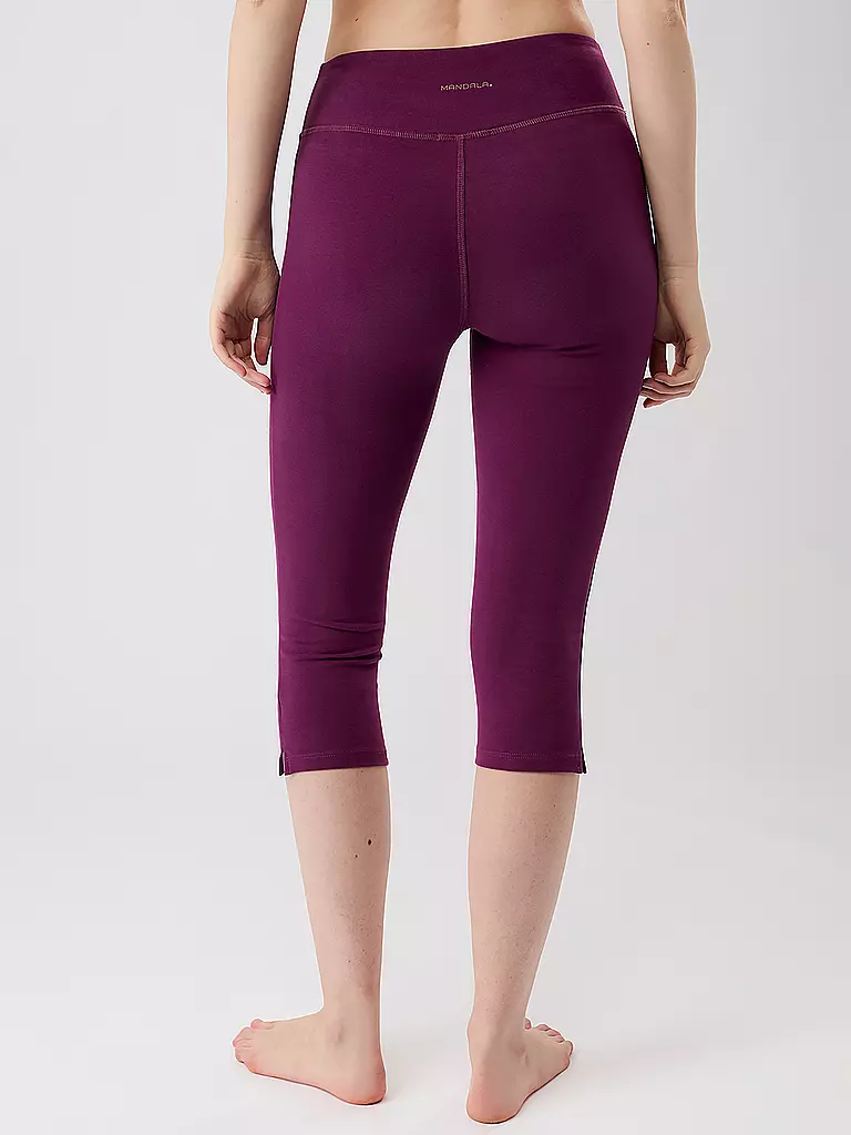 MANDALA | Damen Yoga Capri 3/4 | beere